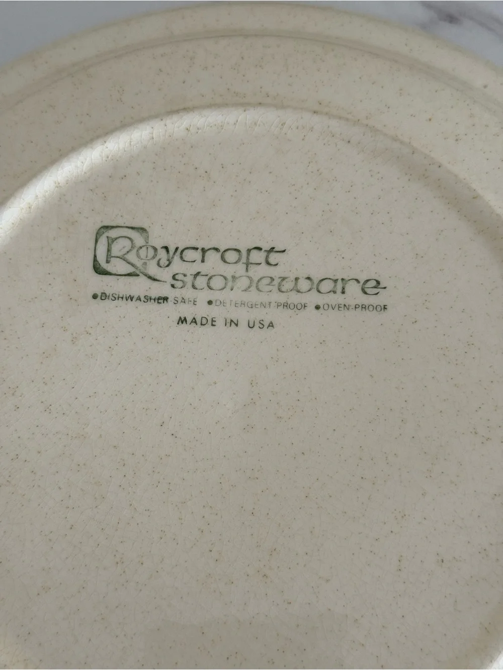 Set of 4-ROYCROFT‎ STONEWARE DAISIES FLOWERS DINNER PLATES